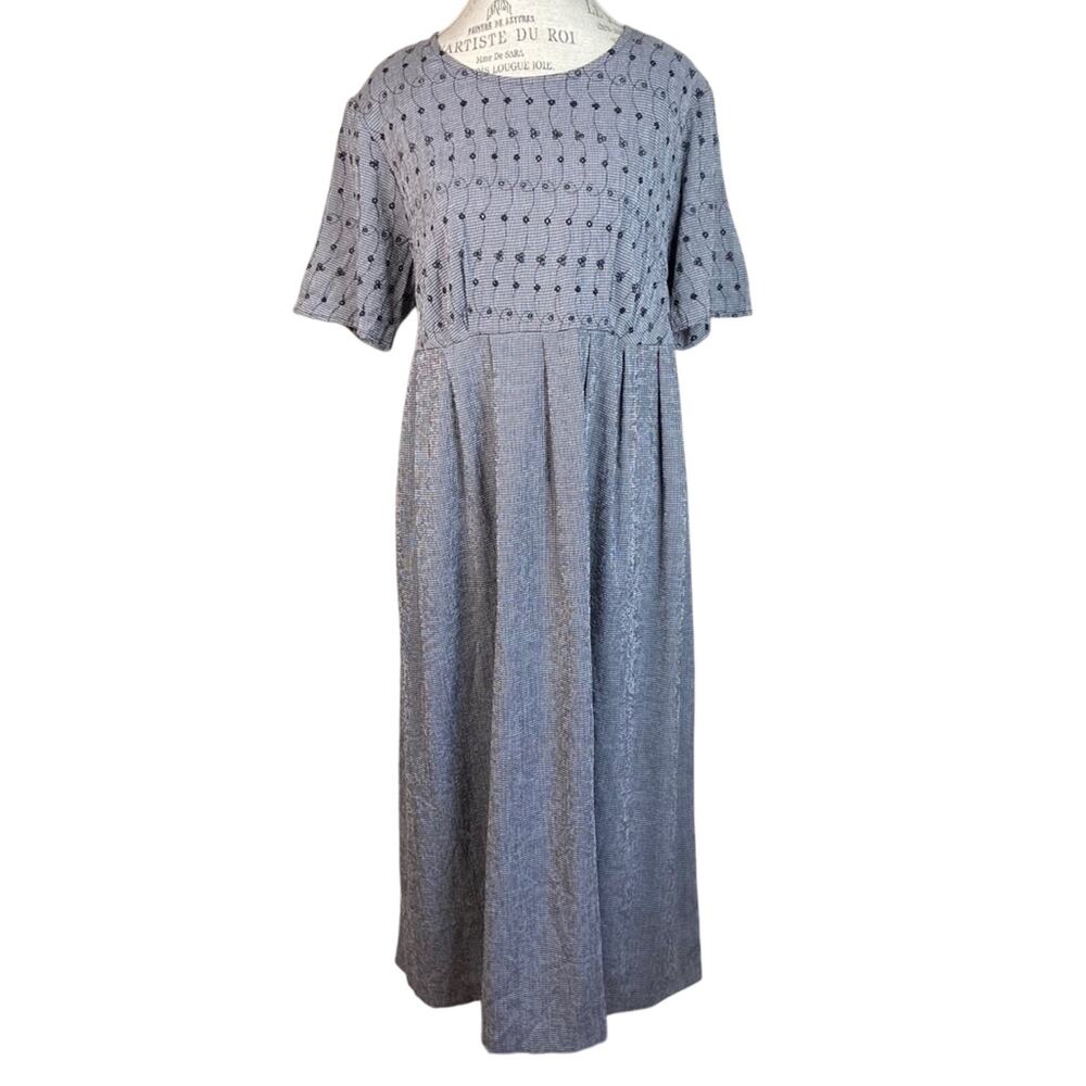 Vintage 1990s Jacque & Koko Together Maxi Dress Black White women's Size 14